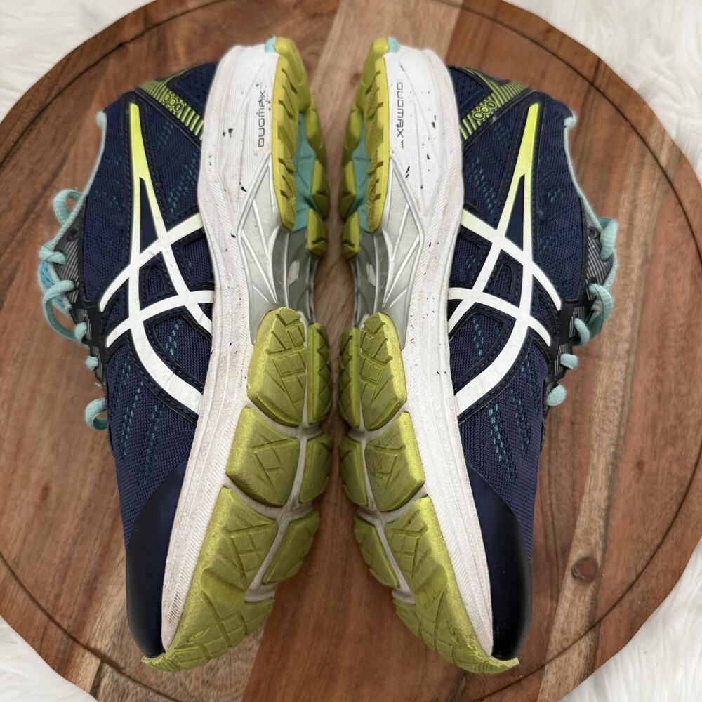 ASICS Running Shoes Womens Size‎ 7 Navy Teal Gel DuoMax AHAR Guidance Line T6A8N - Picture 7 of 16